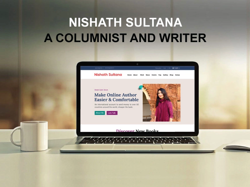 Author Website development Project for NISHAT SULTANA