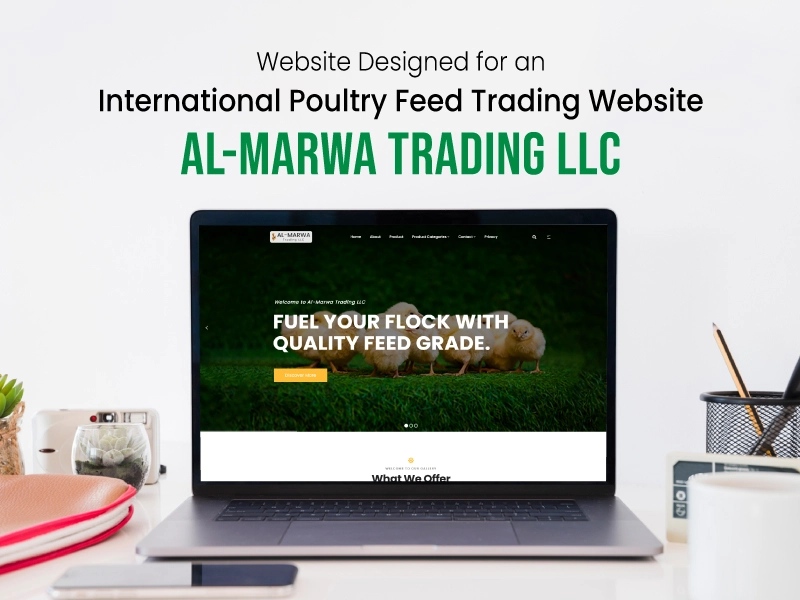 Website designed for an international poultry feed trading website