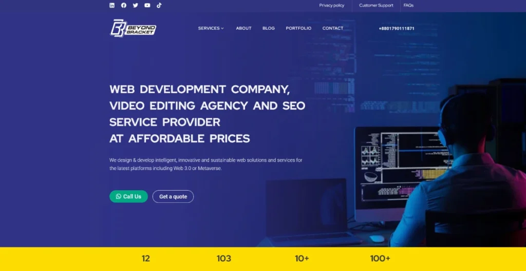 Beyond Bracket has a team of skilled developers, expert designers, SEO specialists, and other professionals 