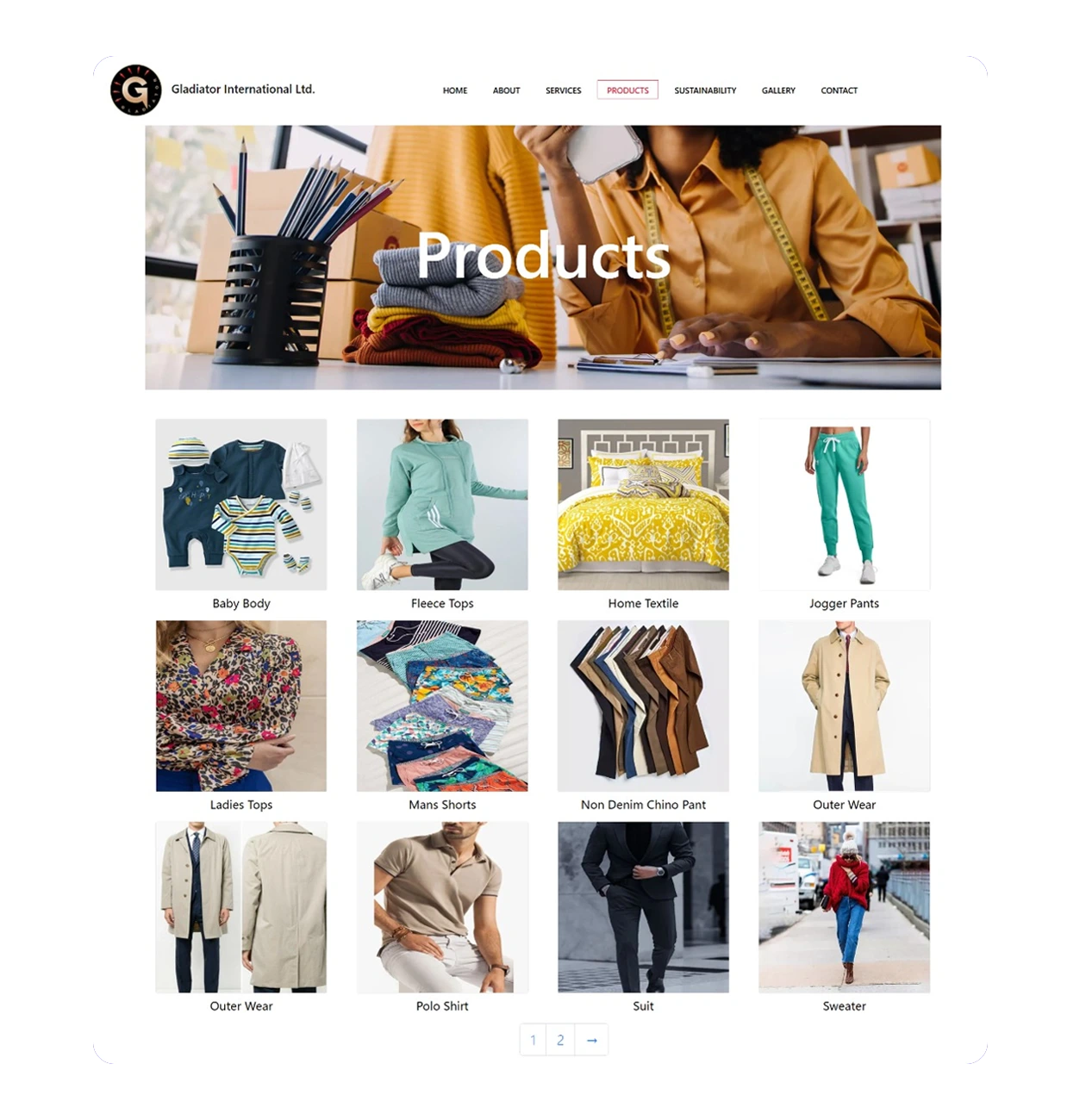 Garments Buying house Website Development