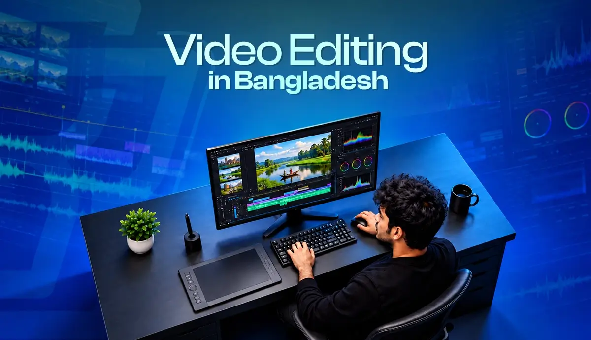 10 best video editing services in Bangladesh, editor turning raw footage into YouTube videos, Shorts and podcasts